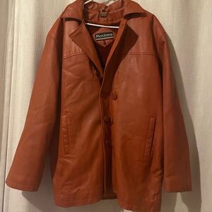 Mercirona Vintage Leather Coat Men XL